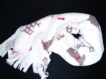 Fleece Scarf:  Beige Scottie Dogs - Image 3