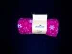 Fleece Scarf:  Red Snowflakes - Image 2