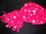 Fleece Scarf:  Red Snowflakes - Image 3