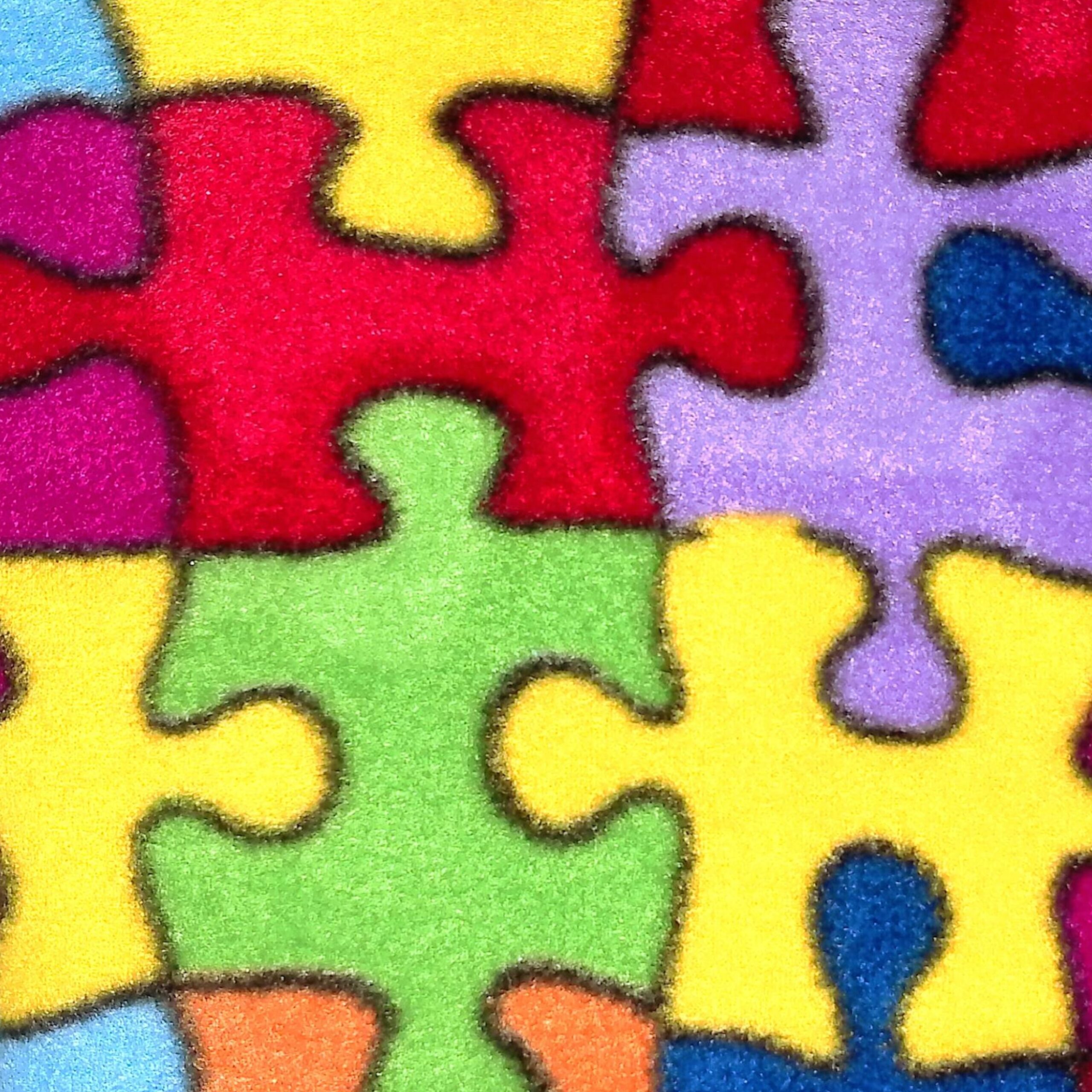 Fleece Scarf:  Bright Jigsaw