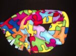 Fleece Scarf:  Bright Jigsaw - Image 3