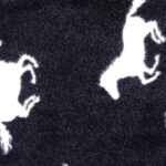 Fleece Scarf:  Black Horses