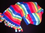 Fleece Scarf:  Rainbow Stripes - Image 3