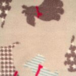 Fleece Scarf:  Beige Scottie Dogs