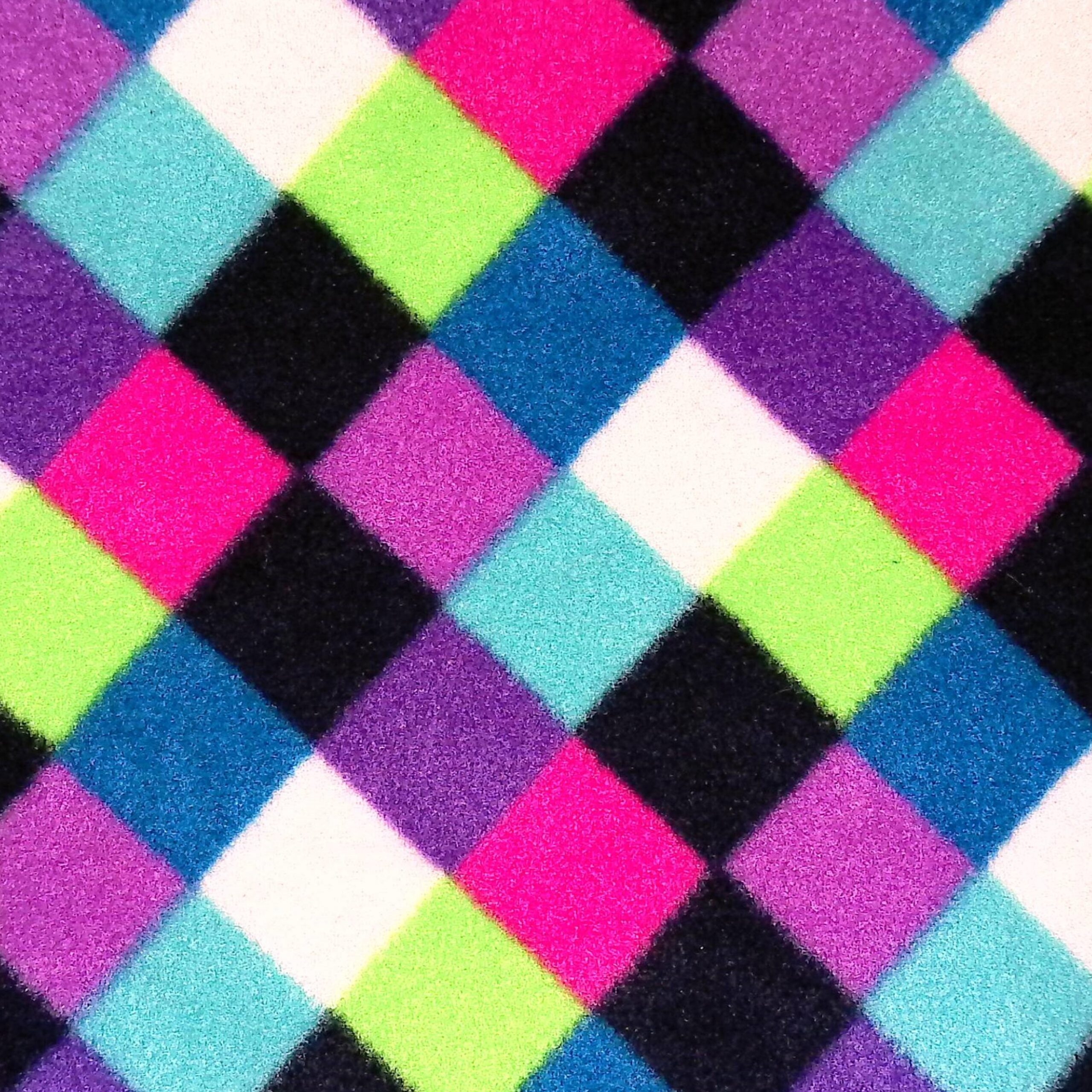 Fleece Scarf:  Purple Harlequin