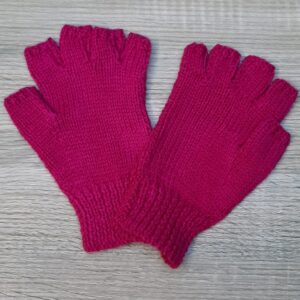 Fingerless Gloves :  Cherry Pink