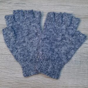 Fingerless Gloves :  Grey Speckle