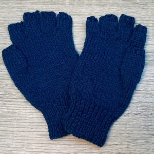 Fingerless Gloves :  Petrol Blue