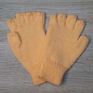 Fingerless Gloves :  Soft Yellow